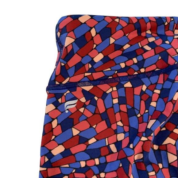 Fabletics define bright printed power-hold mid rise leggings Size Medium - Picture 6 of 10